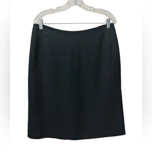 Armani Collezioni Black Skirt Size 10 Silk Blend Fully Lined Made In Italy